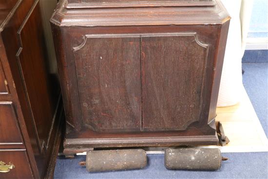 An early 19th century mahogany thirty hour longcase clock, 220cm